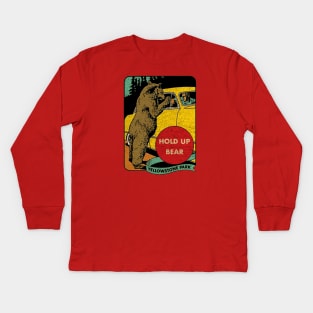 Yellowstone Park vintage Souvenir USA Kids Long Sleeve T-Shirt